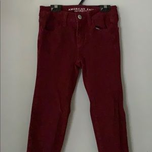 00 Red American eagle jeggings